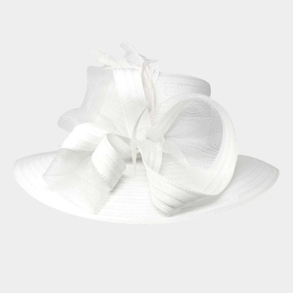 COPY - Bow Accented Dressy Hat Church Hat Kentuckey Derby Hat